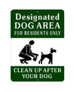 DOG ON IT Sign: Designated Dog Area